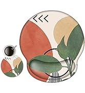 AIMSA Ergonomic Mouse Pad with Wrist Rest Support Gel Memory, Non-Slip PU Base Wrist Rest Pad for...