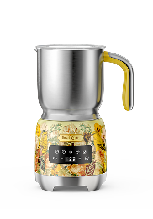 Floral Printed Milk Frother