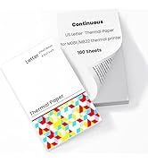 Thermal Printing Paper 8.5x11 - COLORWING Continuous Folding Paper Compatible for HPRT MT800 MT80...