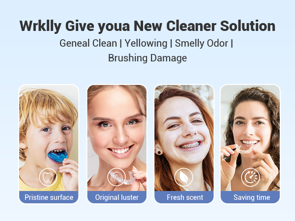 Ultrasonic Retainer Cleaner Machine dental cleaning pod compact portable cordless