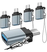 USB C to USB Adapter,5Pack USB C Male to A Female OTG Adapter for iPhone 17 Pro Max 17 Pro 17 Plu...