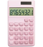 Basic Standard Calculators Small Digital Desktop Calculator with 8-Digit LCD Display, Battery Sol...