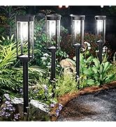 ALFIOT Solar Pathway Lights Outdoor,6 Pack Solar Lights Outdoor, IP65 Waterproof Auto On/Off Sola...