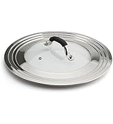 WishDirect Universal Pans Pots Lid Cover Fit All 7 Inch to 12 Inch Pots / Pans /Woks Stainless St...