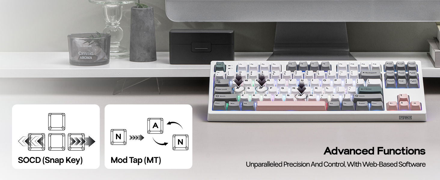 EPOMAKER TH87 Wireless Mechanical Keyboard with 10000mAh Battery