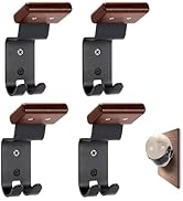 TOKCKYBL Motorcycle Helmet Holder Wall Mount - Solid Wood &amp; Steel Gear Organizer Rack with 2 Hook...