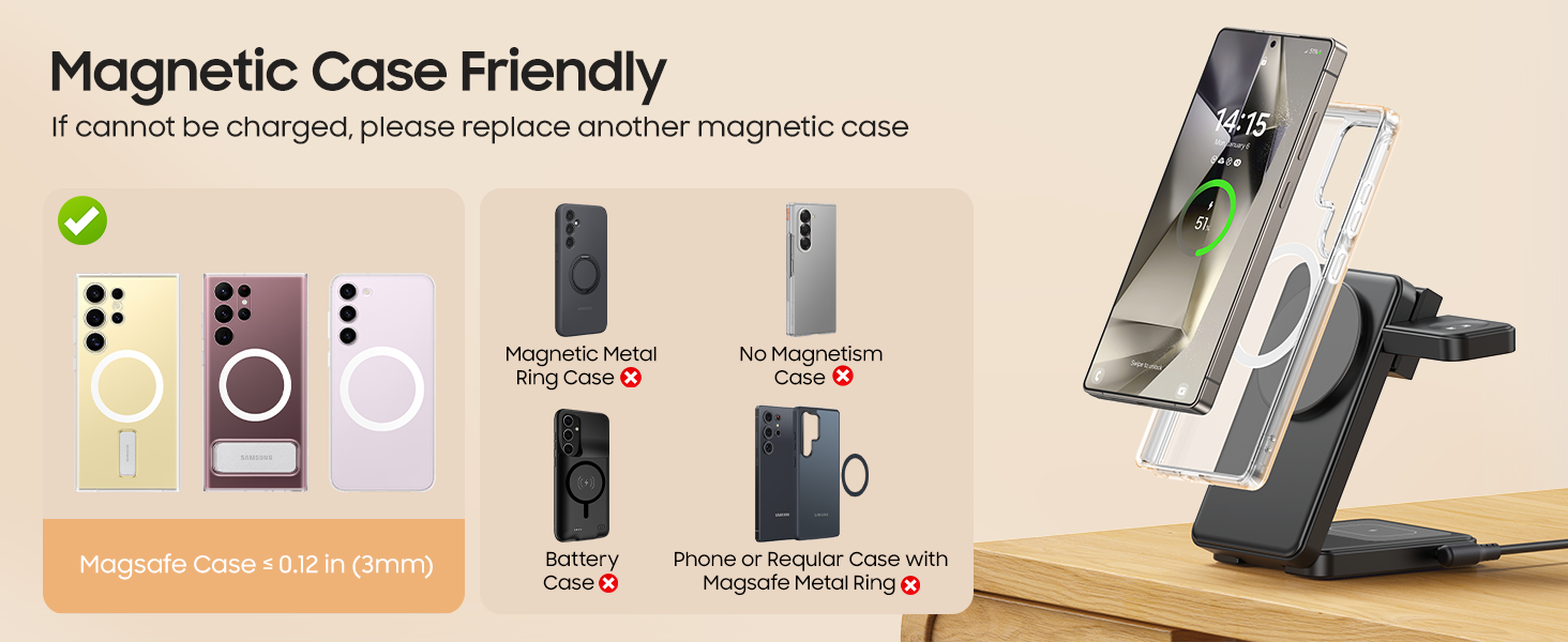 mag safe charger stand for samsung devices