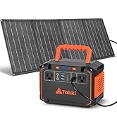 Takki 300W Solar Generator 240Wh Portable Power Station with 40W Foldable Solar Panel Power Bank ...
