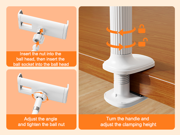 SCENEIN Gooseneck Tablet Holder for Bed, Flexible Long Arm Tablet Mount Stand for Reading in Bed