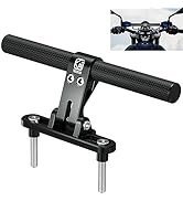 BRCOVAN Carbon Fiber Cross Bar for Motorcycle Front Fork Stem with Solid Aluminum Alloy Mounting ...
