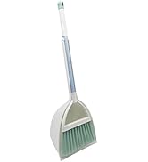 Xifando Mini Broom with Dustpan for Kids,Little Housekeeping Helper Set (White+Green)