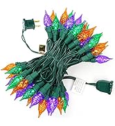 BOHON Halloween Lights 19Ft 70 LEDs Halloween String Lights UL Certified Multi Color Christmas Li...