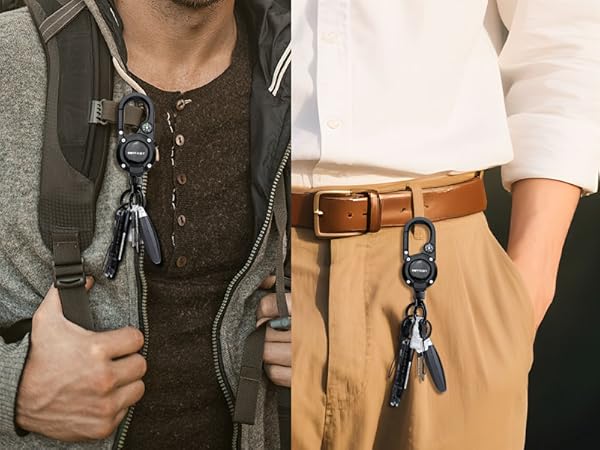 retractable key ring; heavy duty retractable badge holder