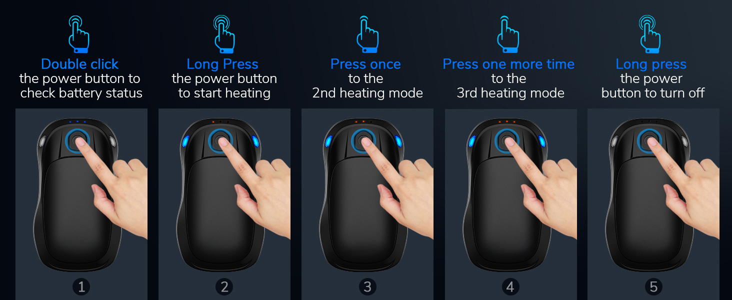 rechargeable hand warmers 2 pack