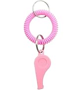 Gryshanyun Pink Sports Whistle with Adjustable Wrist Strap - High-Frequency Sound for Coaches, Re...
