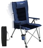 Anmiro Folding Camping Chair with Cup Holder and Storage Bag, Heavy Duty Support 500 LBS, Oversiz...
