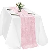 Cheesecloth Table Runner, 120 inch 10ft Boho Rustic Gauze Cheese Cloth Runner for Wedding Bridal ...