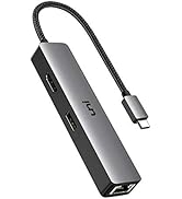 USB C Hub, uni 5-in-1 USB C to Ethernet Adapter Hub with 4K USB C to HDMI, 1Gbps Gigabit Ethernet...