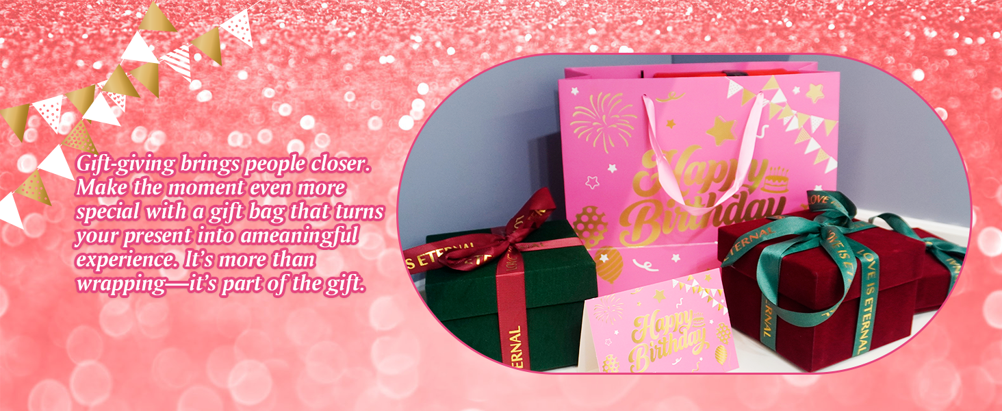 Pink Birthday Gift Bag