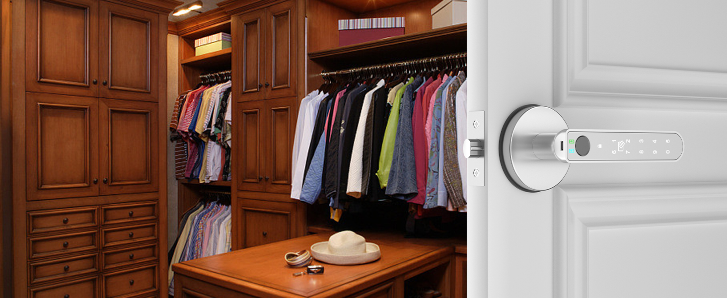 Closet Door Lock Silver