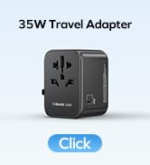 MOMAX Universal Travel Adapter, PD 35W Fast International Power Adapter, 3 USB C & 2 USB A, World...