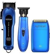 SUPREME TRIMMER Barber Kit | 3 in 1 Hair Clipper, DLC Trimmer &amp; Foil Shaver | Professional Beard ...