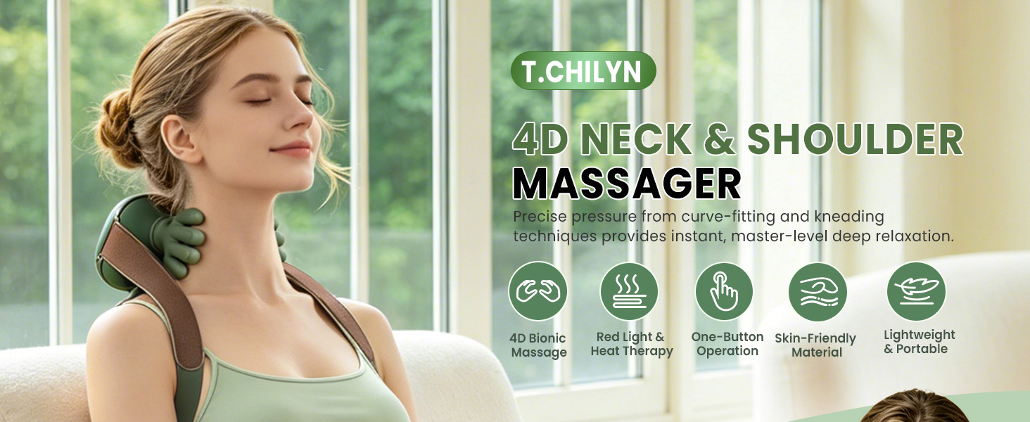 2026 Upgrade Edition 4D Neck Massager with Heat