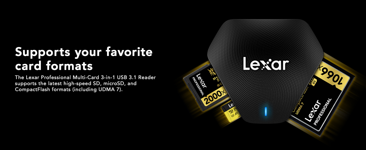 Supports your favorite card formats