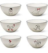 LEHAHA Ceramic 6 Piece 6.25 Inch Soup/Cereal Bowl Set,23 oz Animals Farmhouse Design Snack Bowls ...