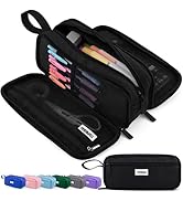 TOPBIDAI Large Pencil Case Pouch for Girls Boy Women Men Adults, Big Capacity Canvas Pencil Bag, ...