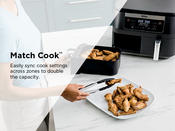 Match Cook Easily sync cook settings across zones to double the capacity.
