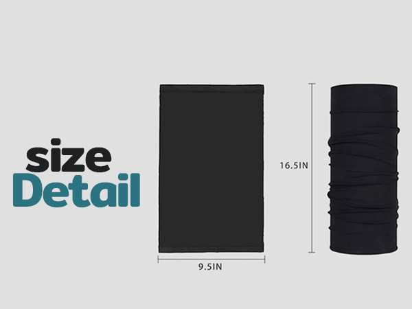 Neck Gaiter Size Guide How to Measure Head Neck 20-24in S/M/L Fit Most Adults