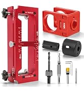 KATA Door Hinge Mortise Jig &amp; Lock Installation Kit for Interior Wood Doors | Aluminum alloy rout...