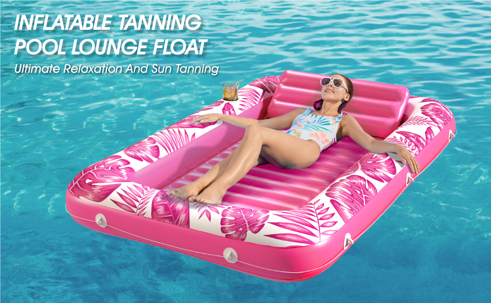 inflatable tanning pool lounger float lay out pool for tanning