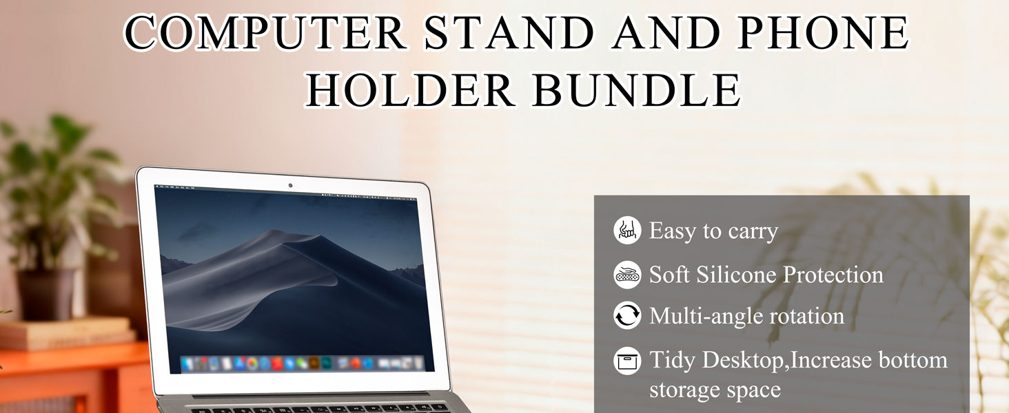Laptop Stand for Desk, Laptop Riser with Active Cooling Fan