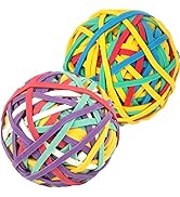 AMUU Rubber Band Ball #33 rubber bands 2 Pack ball About 300pcs colors rubber Bands for Office Sc...