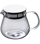 Healvian 460ml Glass Pitcher, Iced Tea Pitcher, Clear Glass Pitcher,Coffee Pot, Fruit Jug,Hot Col...