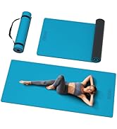 Extra Long &amp; Wide Yoga Mat for Tall Men &amp; Women,76''x32.6''x7mm - High Density TPE Non-Slip Both ...