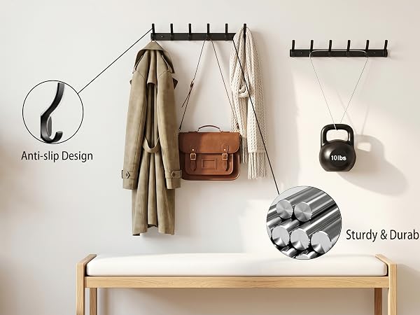 coat rack wall mount sturdy