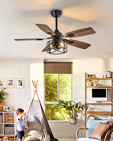 farmhouse ceiling fan with light