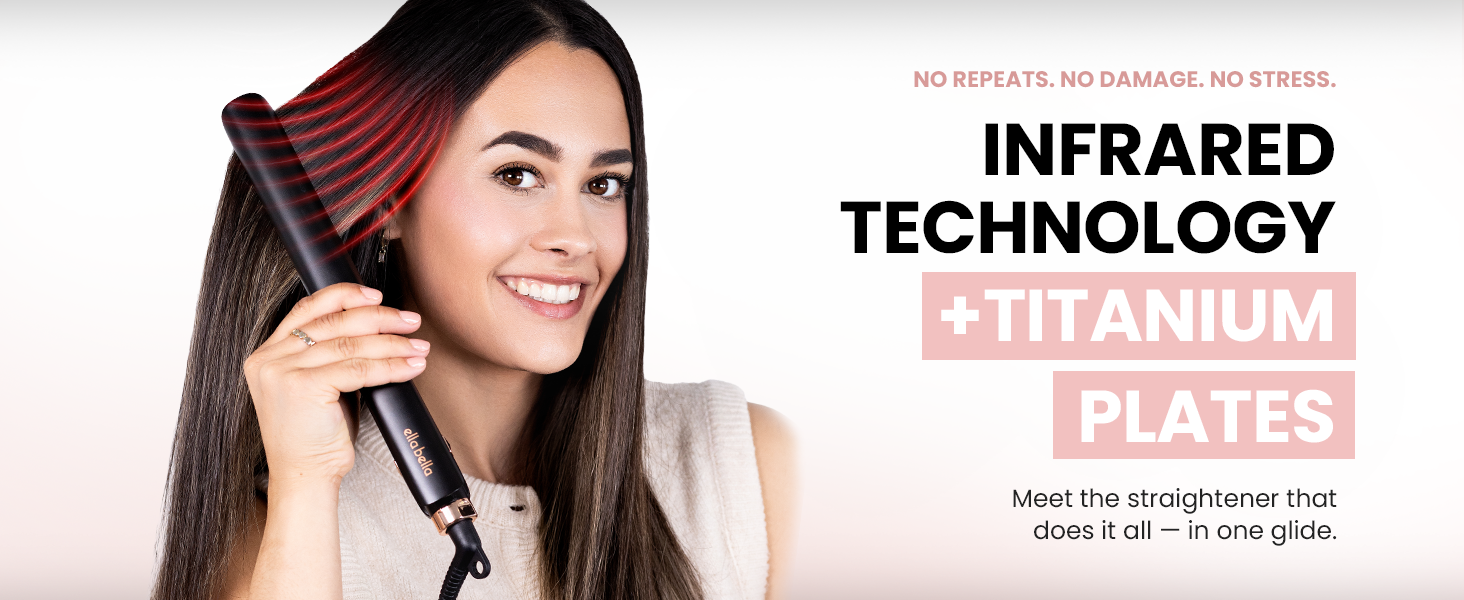 Black Slimline Infrared Hair Straightener