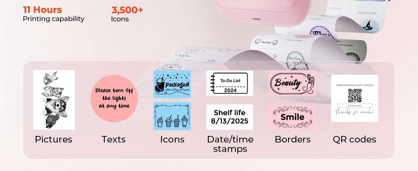 Bluetooth Portable Thermal Sticker Printer