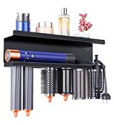 Hair Dryer Holder Wall Mounted Curling Iron Accessories Storage