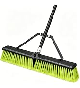 TidyBliss 60 cm Garden Broom Outdoor Heavy Duty, Large Industrial Stiff Yard Brush with 160 cm Lo...