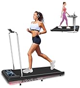 Walking Pad Treadmill, Under Desk Treadmill with Removable Handle 2.5HP Portable Treadmills for H...