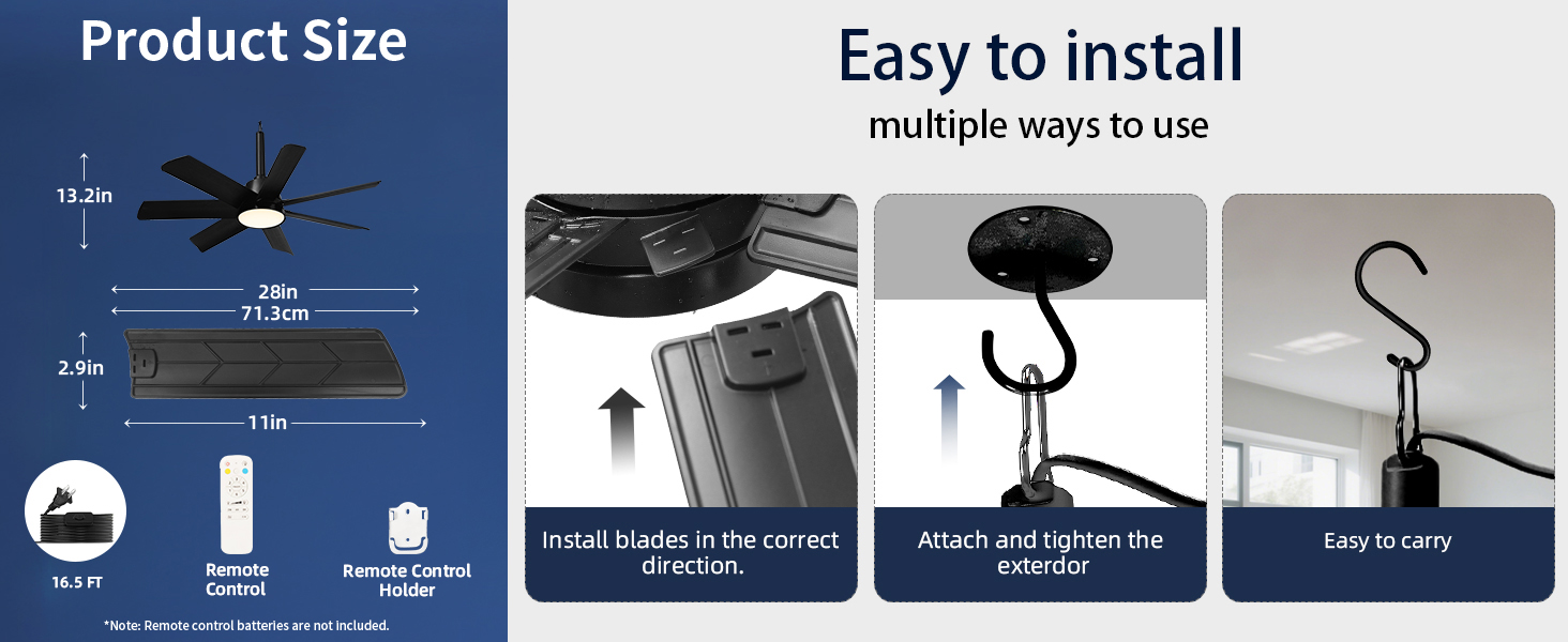portable ceiling fan