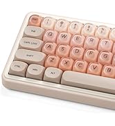Rainy75 PBT Keycaps, Jelly Keycap Foundation MOA Profile, 132 Keys Cute Custom Keycaps for Cherry...