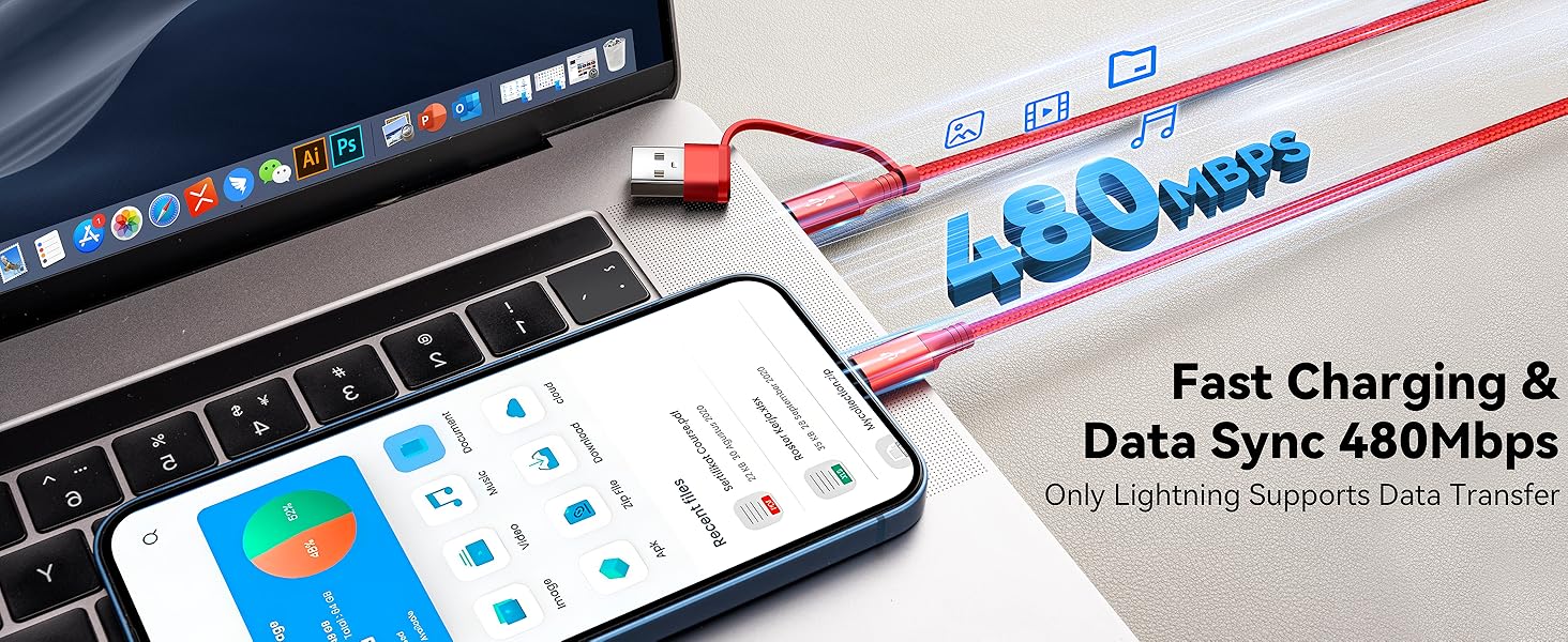 6 in 1 fast charging data sync and carplay multi chargers for all kindles kindle multiple charger