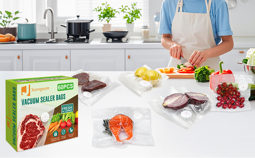 Joongoom Reusable Vacuum Sealer Bags for Food