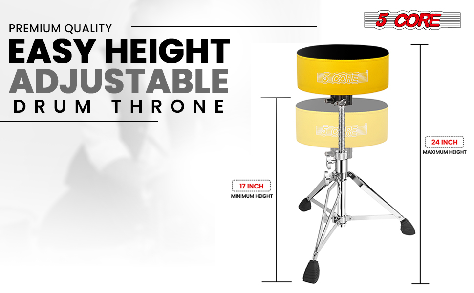 Drum Chair,Height Adjustable Heavy Duty Upgraded Drum Stool